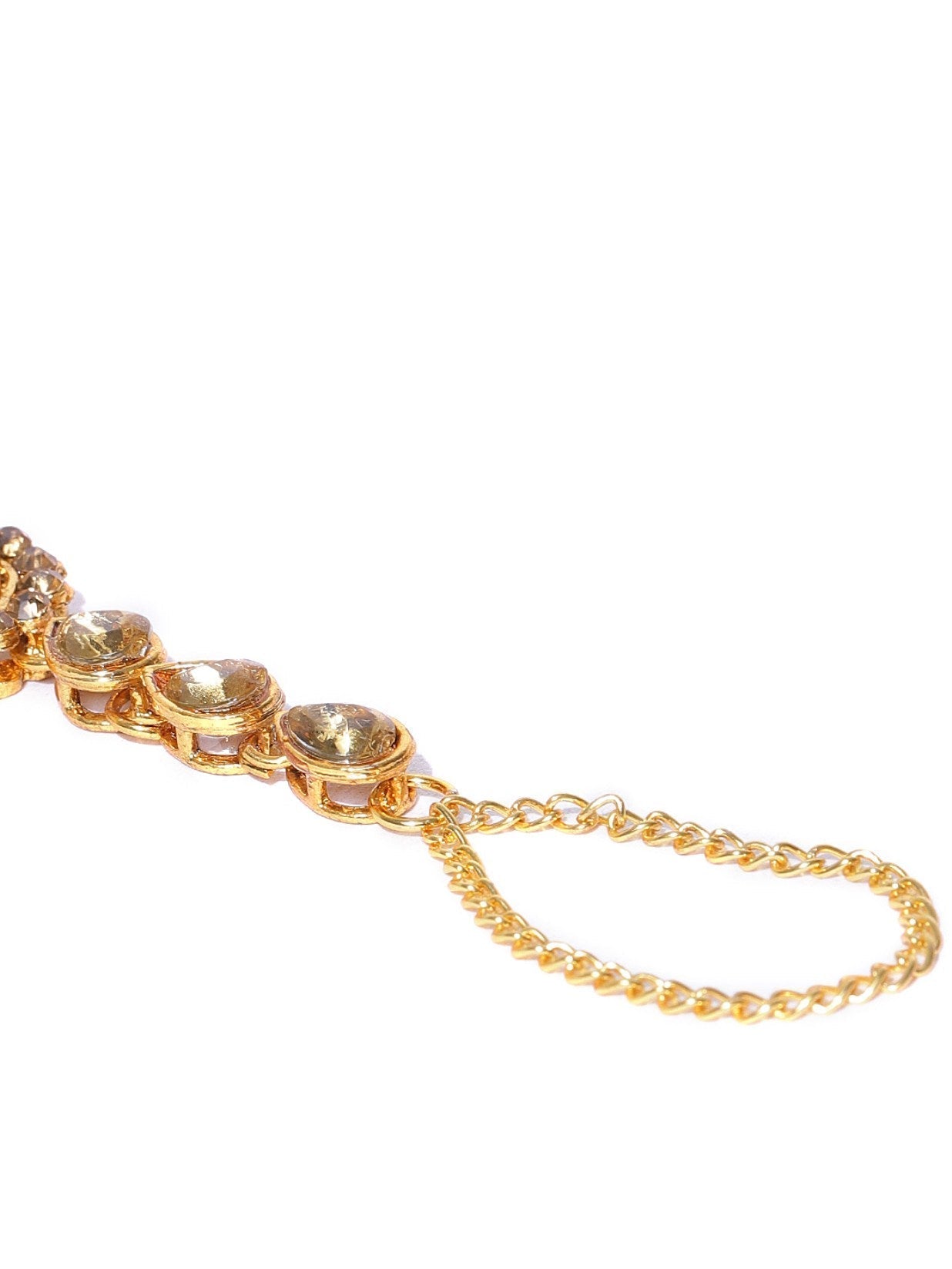 Priyaasi Women Leaf Inspired Single Finger Hathphul - Grab2buy