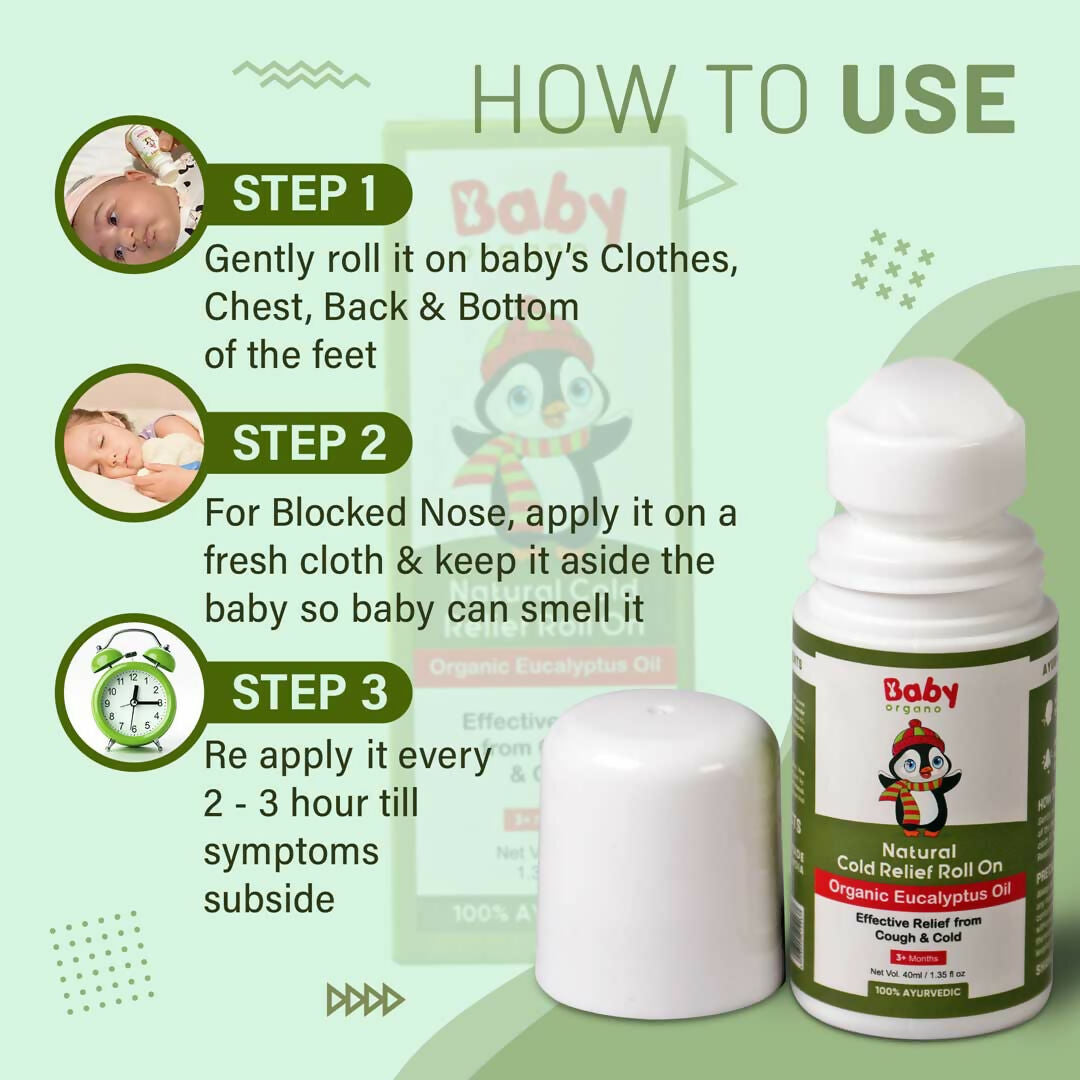 Babyorgano Hing Roll On and Natural Cold Relief Roll On Combo - Grab2buy