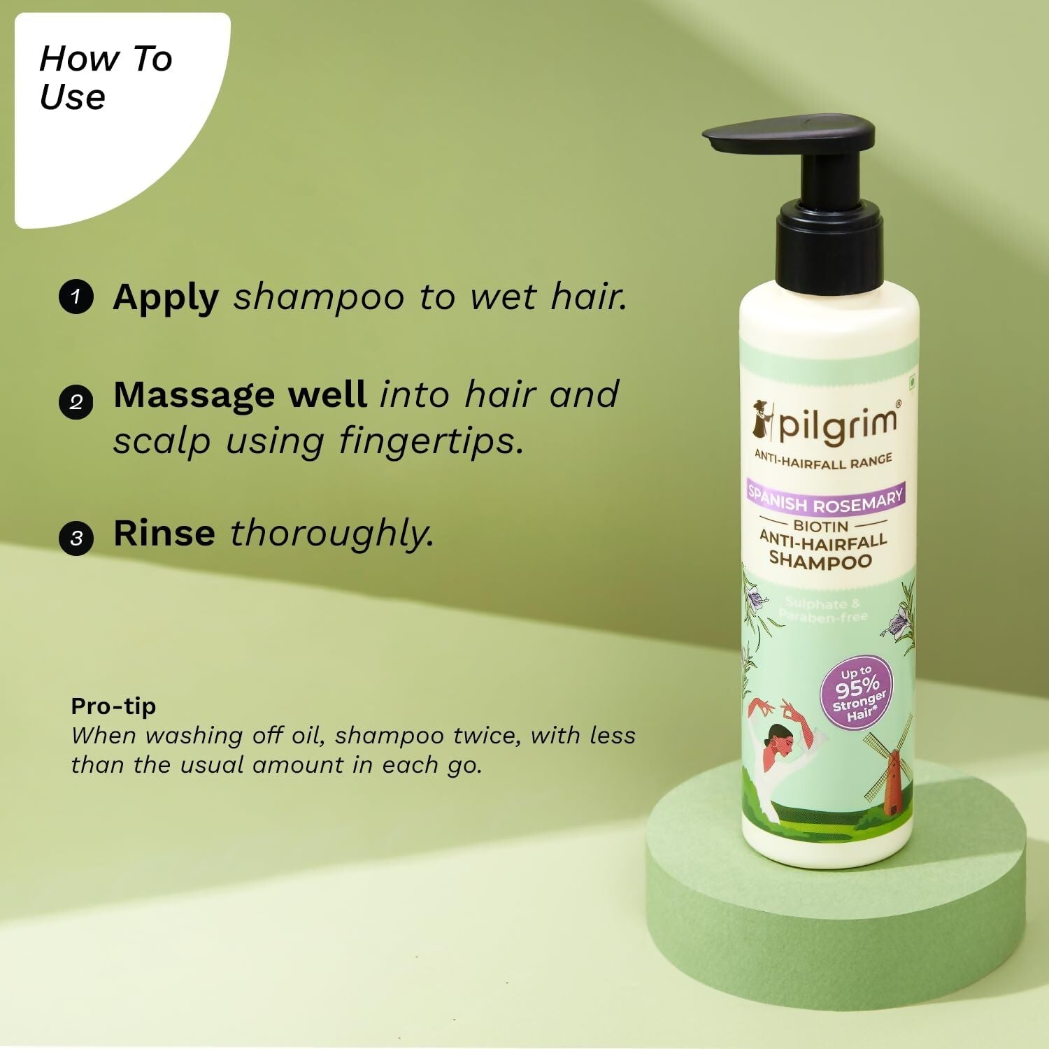 Pilgrim Spanish Rosemary Anti-Hairfall Shampoo (GTM) - Grab2buy