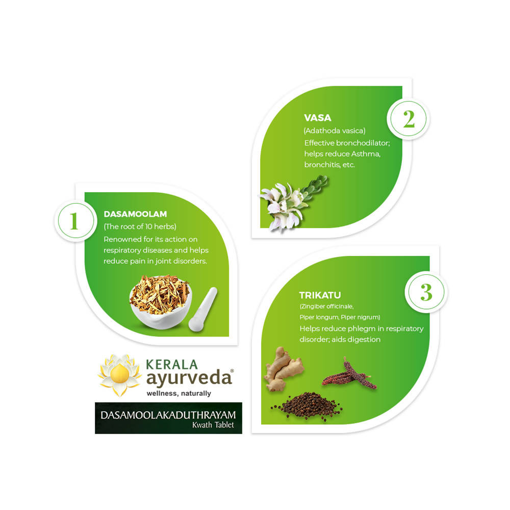 Kerala Ayurveda Dasamoolakaduthrayam Kwath TabletsnIngredients