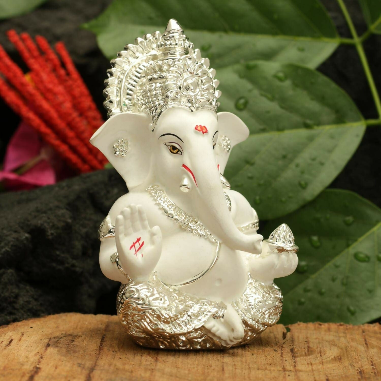 Collectible India Ganesha Idol Silver Plated - Grab2buy