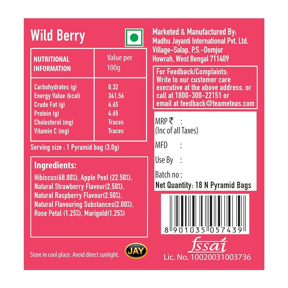 TE-A-ME Cool Wild Berry Iced Infusion Tea Bags - Grab2buy