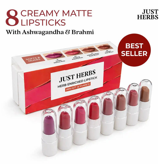 Herb Enriched Ayurvedic Lipstick Micro-Mini Kit - 8 shades
