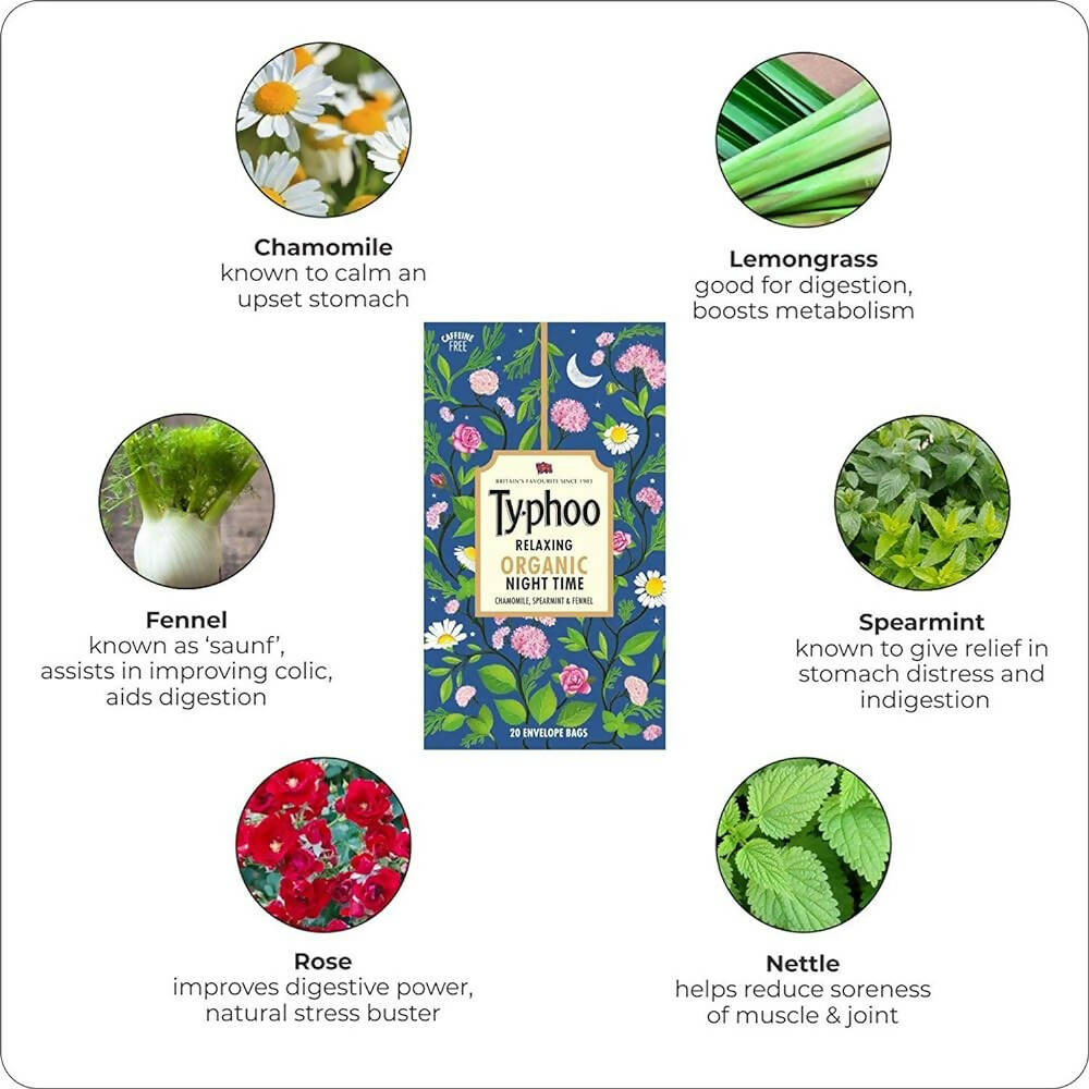 Typhoo Relaxing Organic Night Time Tea Bags - Grab2buy