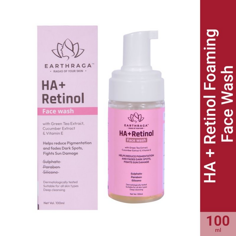Earthraga HA + Retinol Foaming Face Wash - Grab2buy