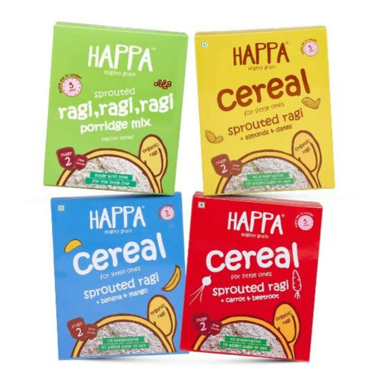 Happa Organic Baby Food, All Porridge Combo, 6 Months - Grab2buy