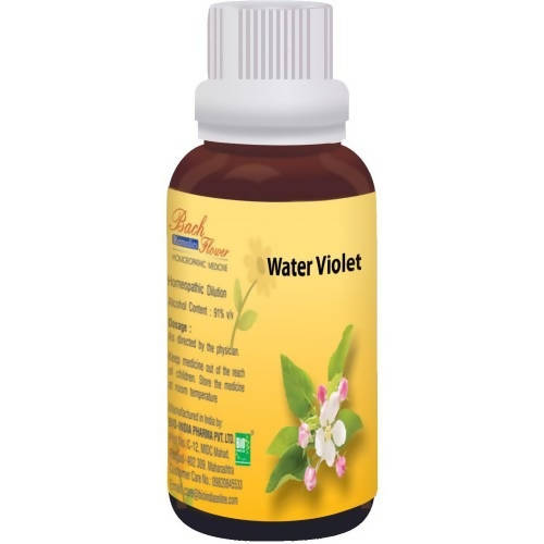 Bio India Homeopathy Bach Flower Water Violet Dilution – Homeopathic Aloofness & Connection Flower Remedy