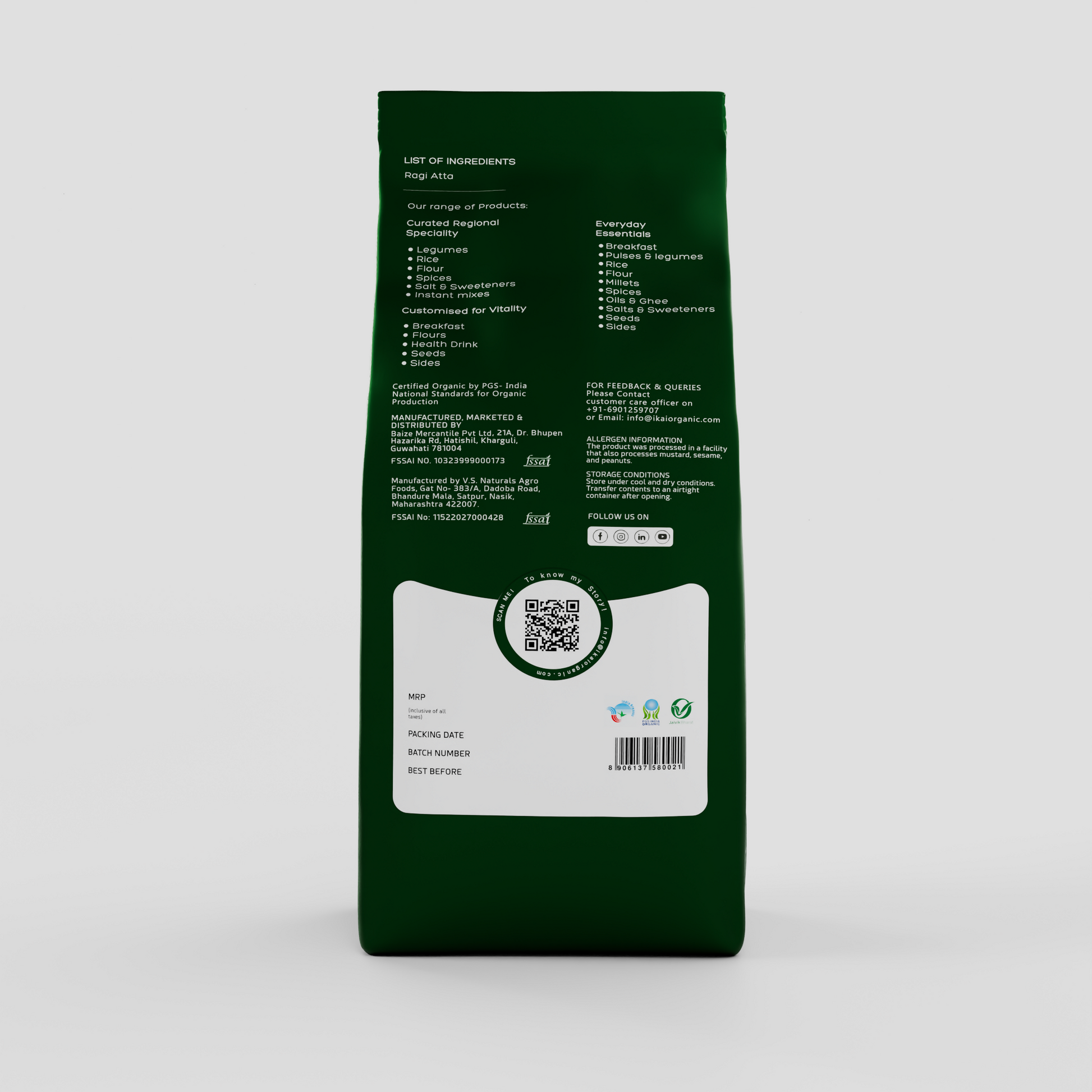 3 - Organic Ragi Flour 450 gm (2)