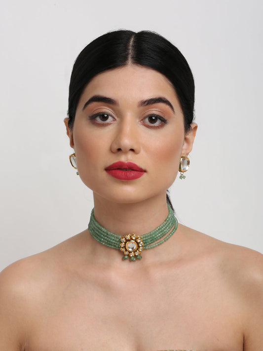 Kundan Choker With Studs - Ruby Raang - Grab2buy