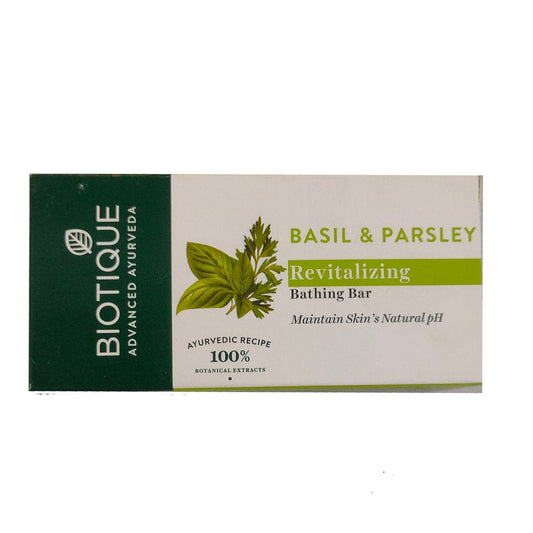 Biotique Advanced Ayurveda Bio Basil & Parsley Revitalizing Body Soap - Grab2buy