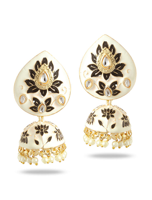Silver-Plated Alloy Diva Look Stylish Contemporary Earrings - The Pari - Grab2buy