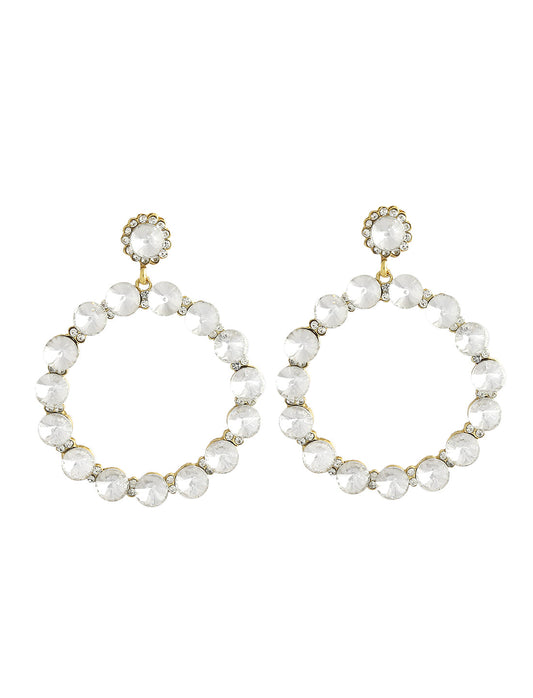 Gold-Plated Alloy Diva Look Stylish Contemporary Earrings - The Pari - Grab2buy