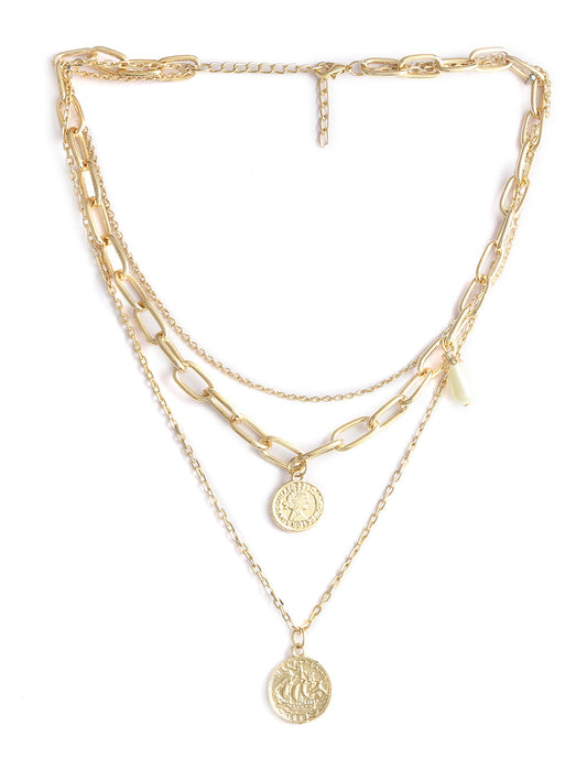 Silver-Plated Alloy Geometric Stones Choker Necklace - The Pari - Grab2buy