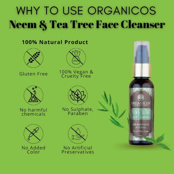 Organicos Neem & Tea Tree Face Cleanser - Grab2buy