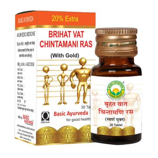Basic Ayurveda Brihat Vat Chintamani Ras (With Gold) Tablets Grab2Buy Basic Ayurveda Grab2Buy