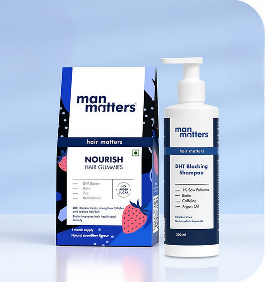 Man Matters Stage 1 Hairloss Kit biotin hair gummies