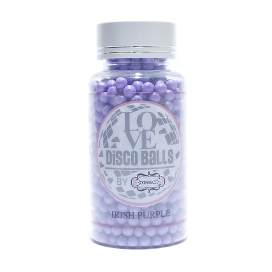 Confect Irish Purple Disco Balls Sprinkles 6 MM