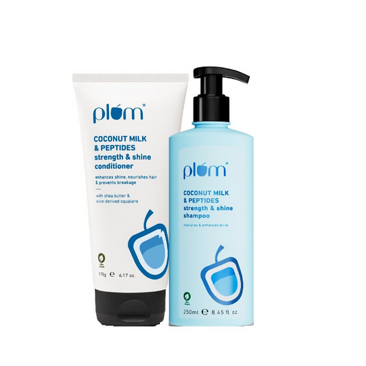 Plum Coconut Milk & Peptides Conditioner & Shampoo Combo Grab2Buy Plum Grab2Buy