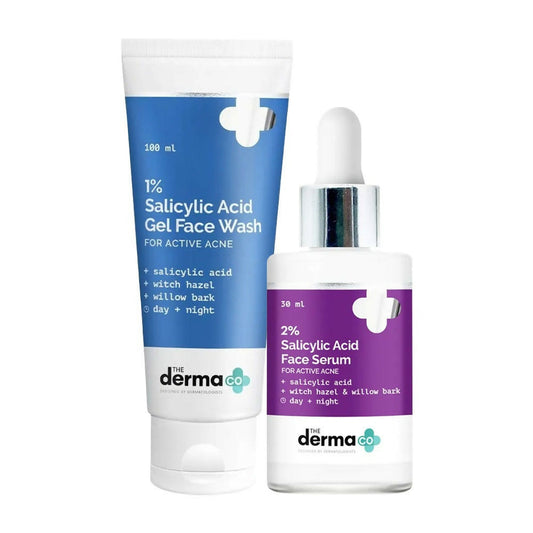 The Derma Co Anti-Acne Regimen Combo - 1% Salicylic Acid Gel Face Wash (100 ml) + 2% Salicylic Acid Serum Grab2Buy The Derma Co Grab2Buy