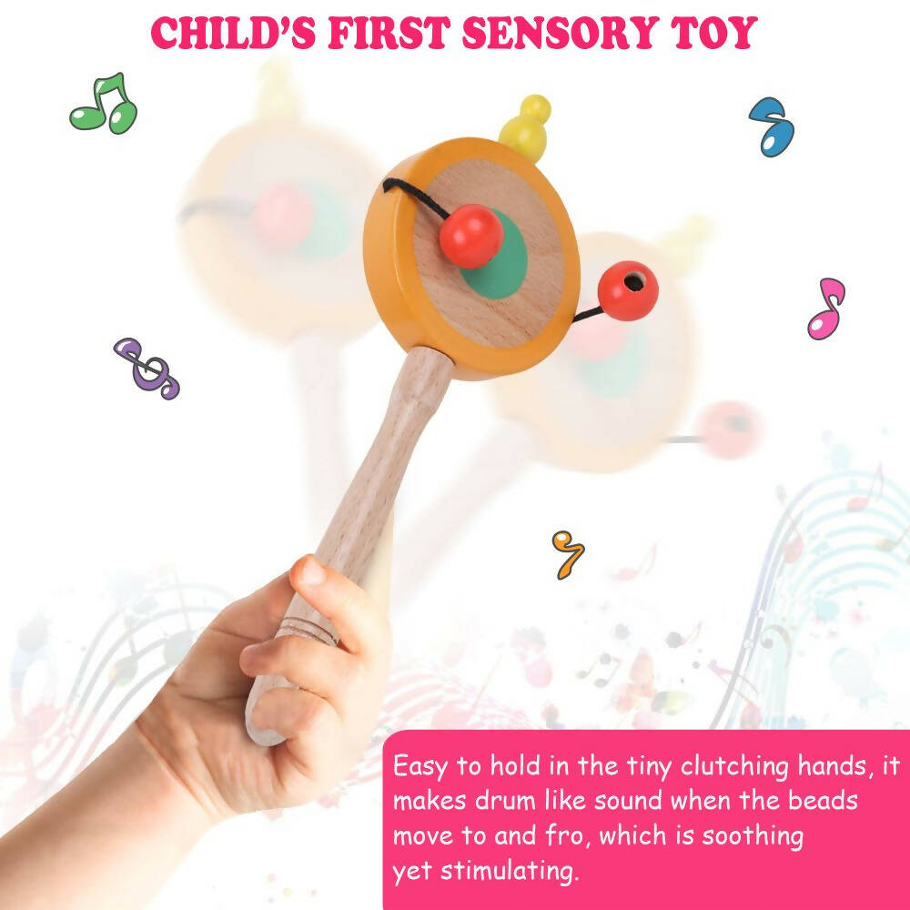 Matoyi Wooden Baby Flat Disk Rattle - Grab2buy