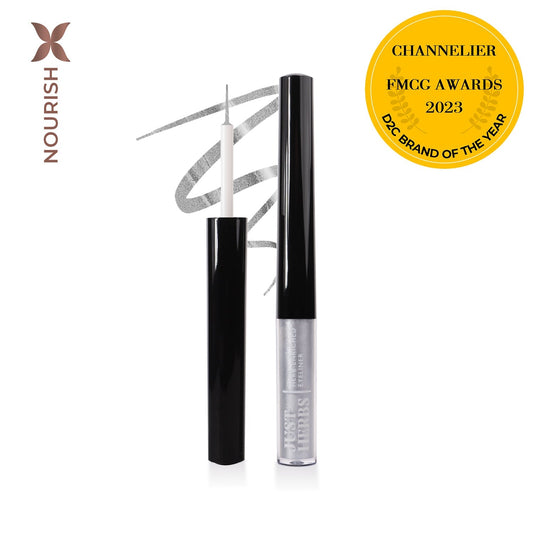 HERB ENRICHED WATERPROOF EYELINERS PLATINUM SILVER