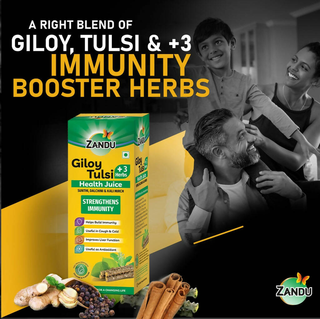 Zandu Giloy Tulsi Juice (3 herbs) - Grab2buy