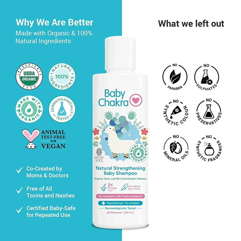 BabyChakra Natural Strengthening Baby Shampoo - Grab2buy