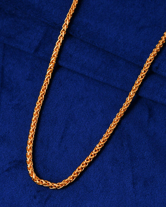 Jewels Nest Statement Rope Chain in Golden Finish
