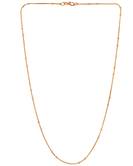 Jewels Nest Elegant Gold-Polished Twisted Rope Chain – Premium Brass Jewelry | Swadesiicart
