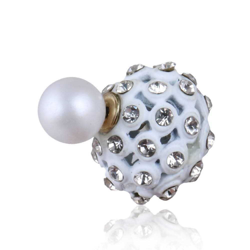 Trendoo Jewelry Gold Plated Stylish Fancyr White Studs