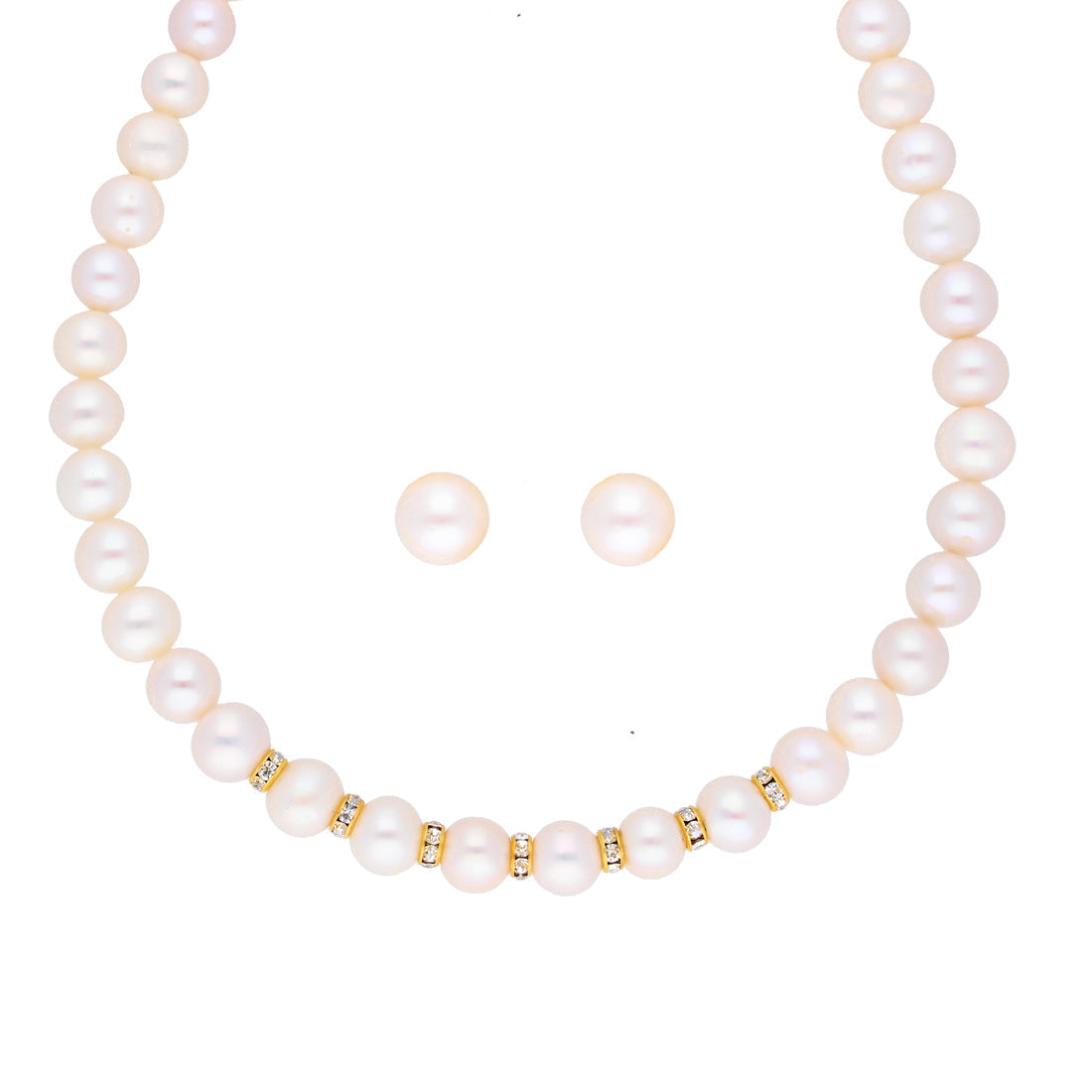 J Pearls Simple Pearl Set - Real Pearl Jewelry - Grab2buy
