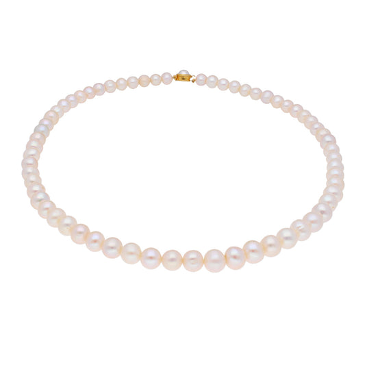 J Pearls Round Pearl Necklace - Real Pearl Jewelry | Swadesiicart