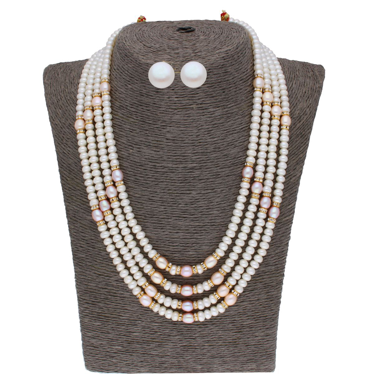 J Pearls 4 Line 4-5Mm Oval Pearl Set - Real Pearl Jewelry - Grab2buy