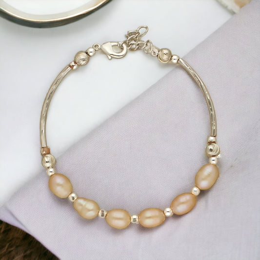 J Pearls Zivah 1 Line Pearl Bracelet | Grab2Buy