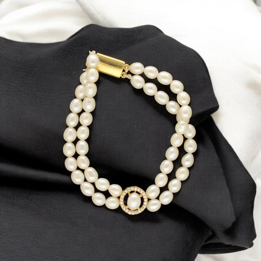 J Pearls Caralin Dual Line Pearl Bracelet | Grab2Buy