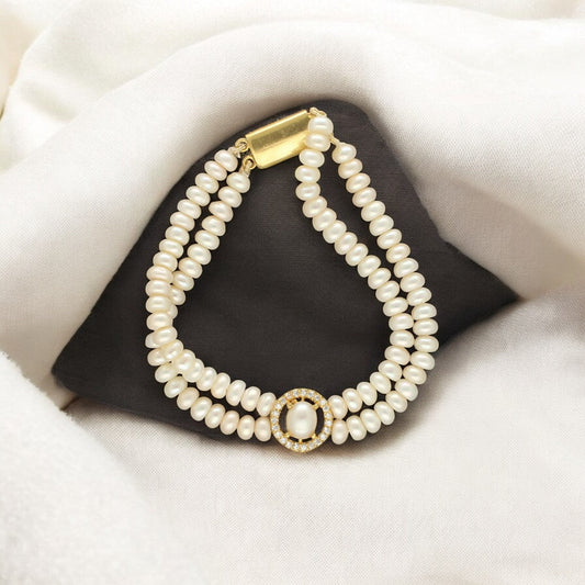 J Pearls Ovia Dual Line Pearl Bracelet | Grab2Buy
