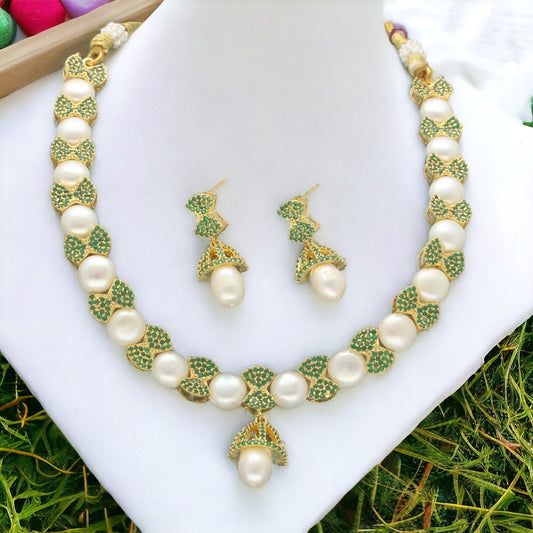 J Pearls Radiance Pearl Necklace Set | Grab2Buy