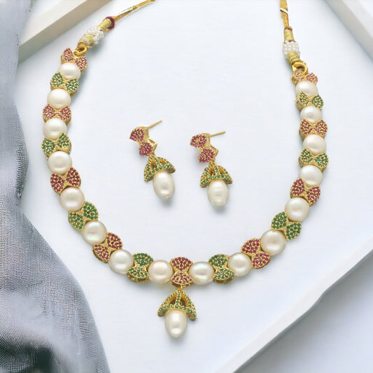 J Pearls Regal Pearl Necklace Set | Grab2Buy