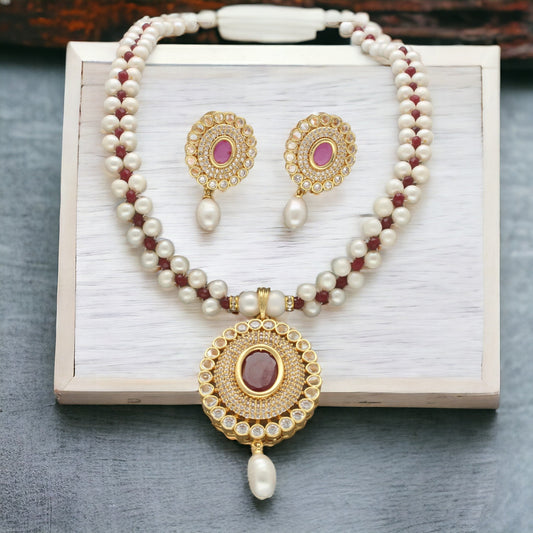 J Pearls Splendor Pearl Necklace Set | Grab2Buy