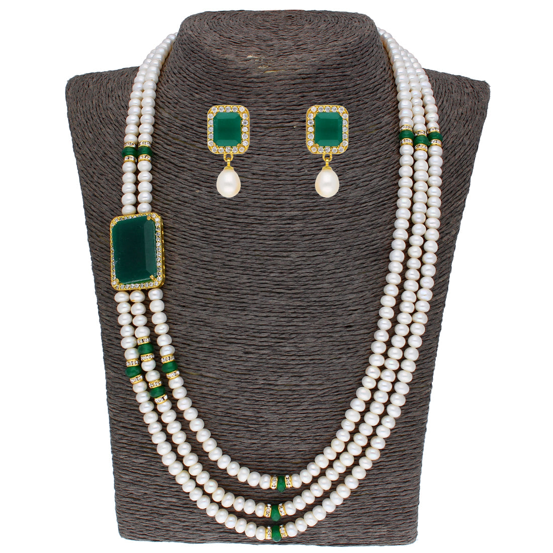J Pearls Eye-Catching 3 String Necklace Set - Real Pearl Jewelry - Grab2buy