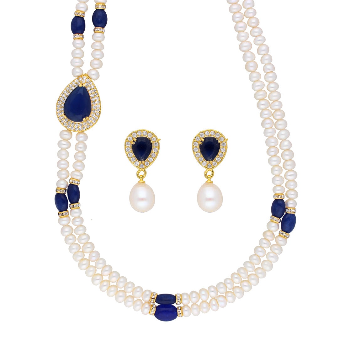 J Pearls Celebrated 2 String Necklace Set - Real Pearl Jewelry - Grab2buy