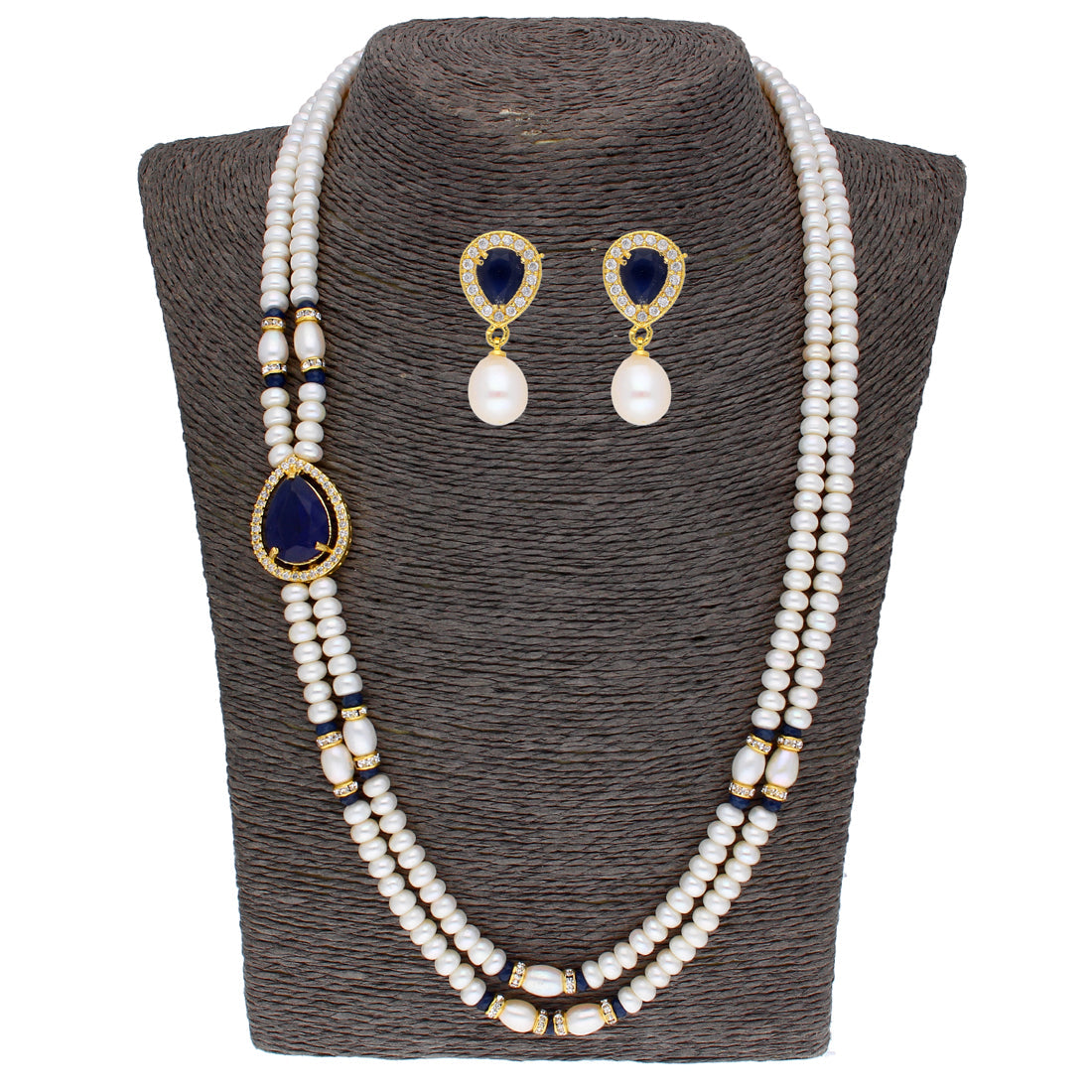 J Pearls Celebrated 2 String Necklace Set - Real Pearl Jewelry - Grab2buy
