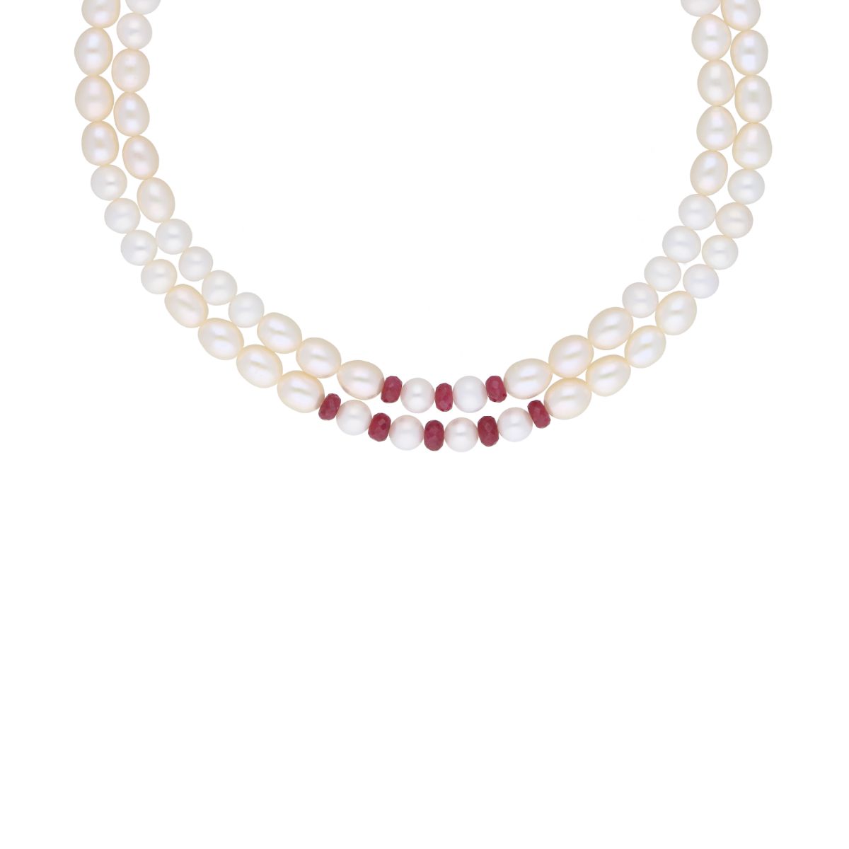 J Pearls 2 Line 5-6Mm Oval Pearl Set - Real Pearl Jewelry - Grab2buy