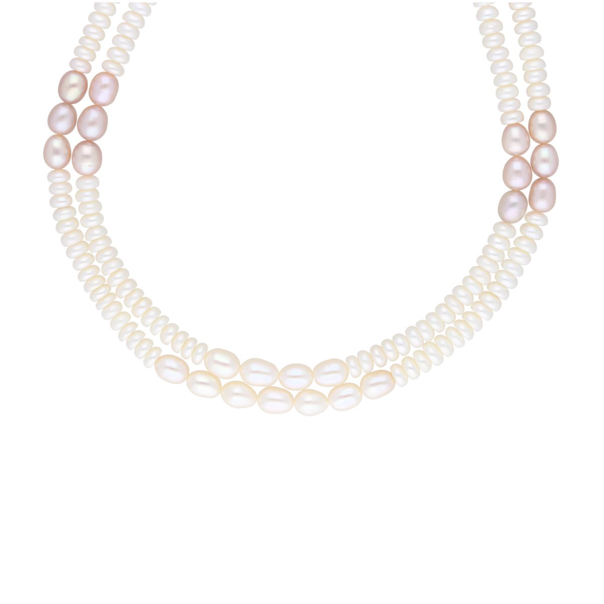 J Pearls 2 Line 5-6Mm Button Pearl Set - Real Pearl Jewelry - Grab2buy