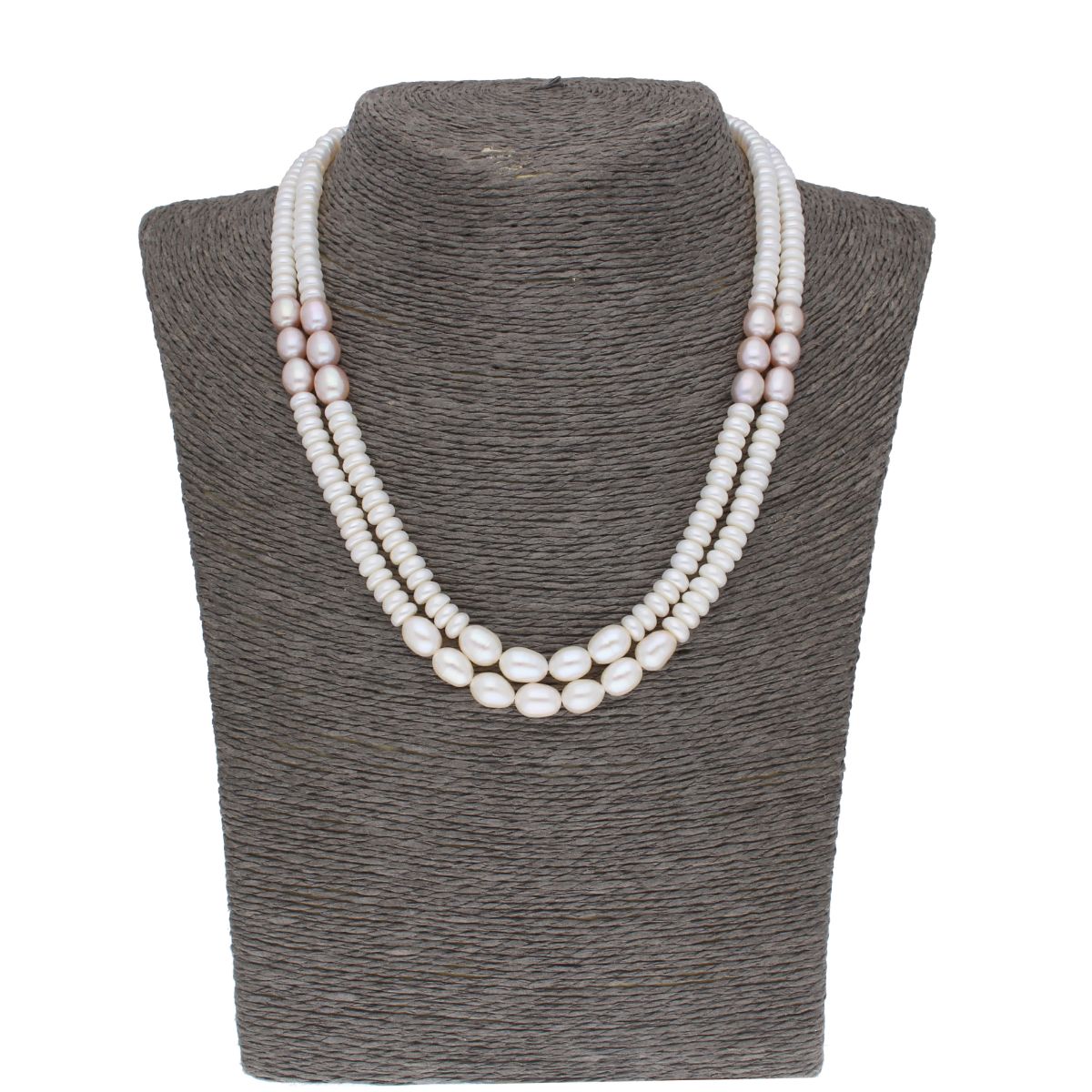 J Pearls 2 Line 5-6Mm Button Pearl Set - Real Pearl Jewelry - Grab2buy