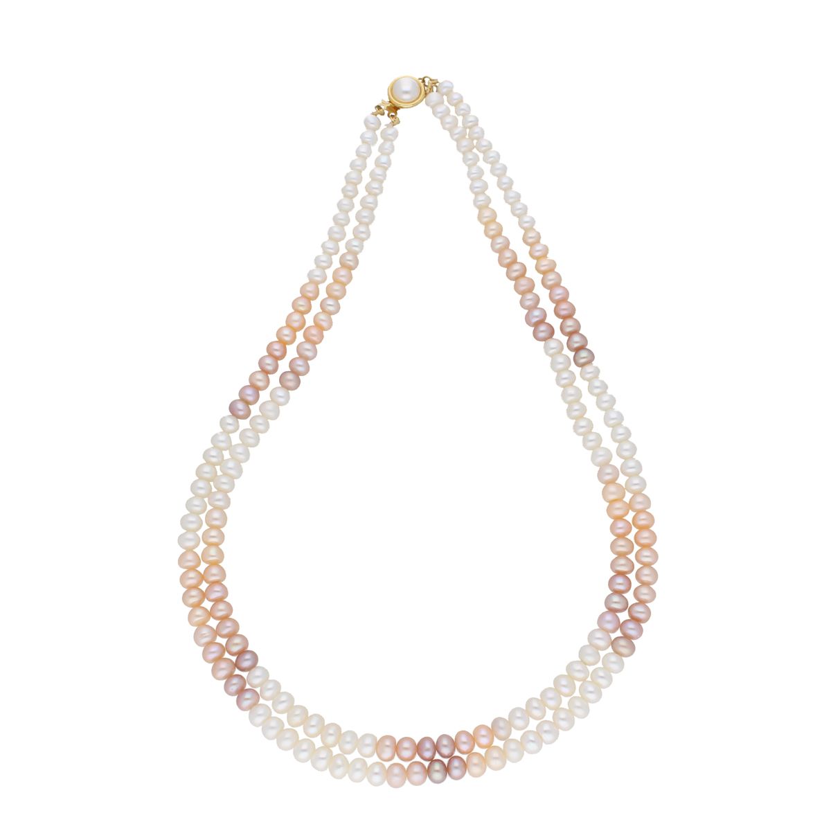 J Pearls 2 Line Mutli-Color Button Pearl Set - Real Pearl Jewelry - Grab2buy