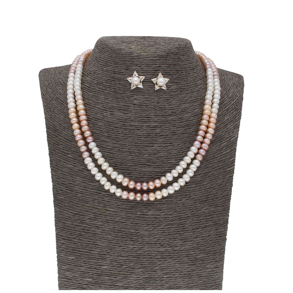 J Pearls 2 Line Mutli-Color Button Pearl Set - Real Pearl Jewelry - Grab2buy