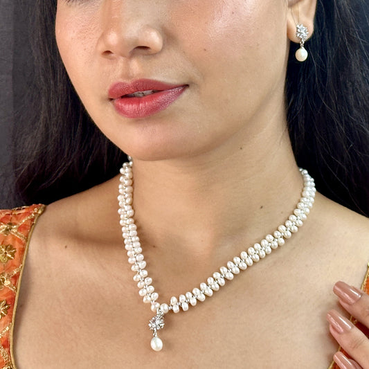 J Pearls Alluring Pearl Necklace Set | Grab2Buy
