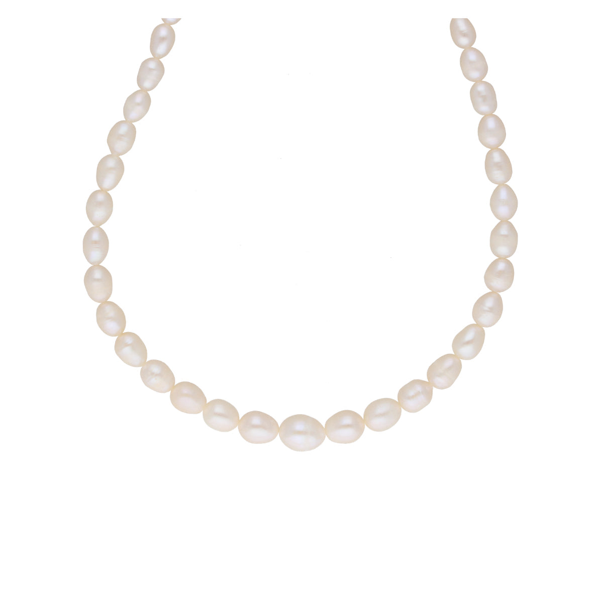 J Pearls White Graded Oval Pearl Necklace - Real Pearl Jewelry - Grab2buy