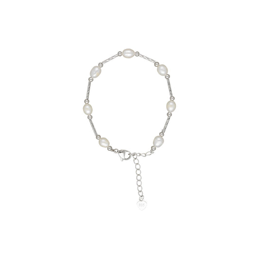 J Pearls Classic White Pearl Bracelet - Swadesiicart